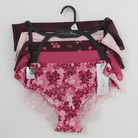 (#B-2) MARILYN MONROE 5-Pack Lace No-Show Panties - Picture 1 of 4